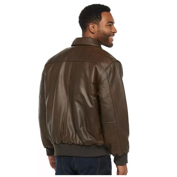 Vintage Leather Men’s Leather Jacket With Removable Faux Fur‎ Lining Medium NWT - Picture 2 of 15